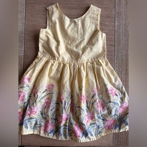 GAP Soft Yellow floral girls Dress spring Easter summer